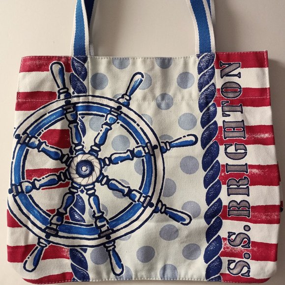 Brighton Handbags - Brighton Sail Away With Canvas Tote Used Patriotic Colors